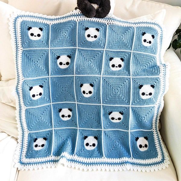 panda crochet blanket