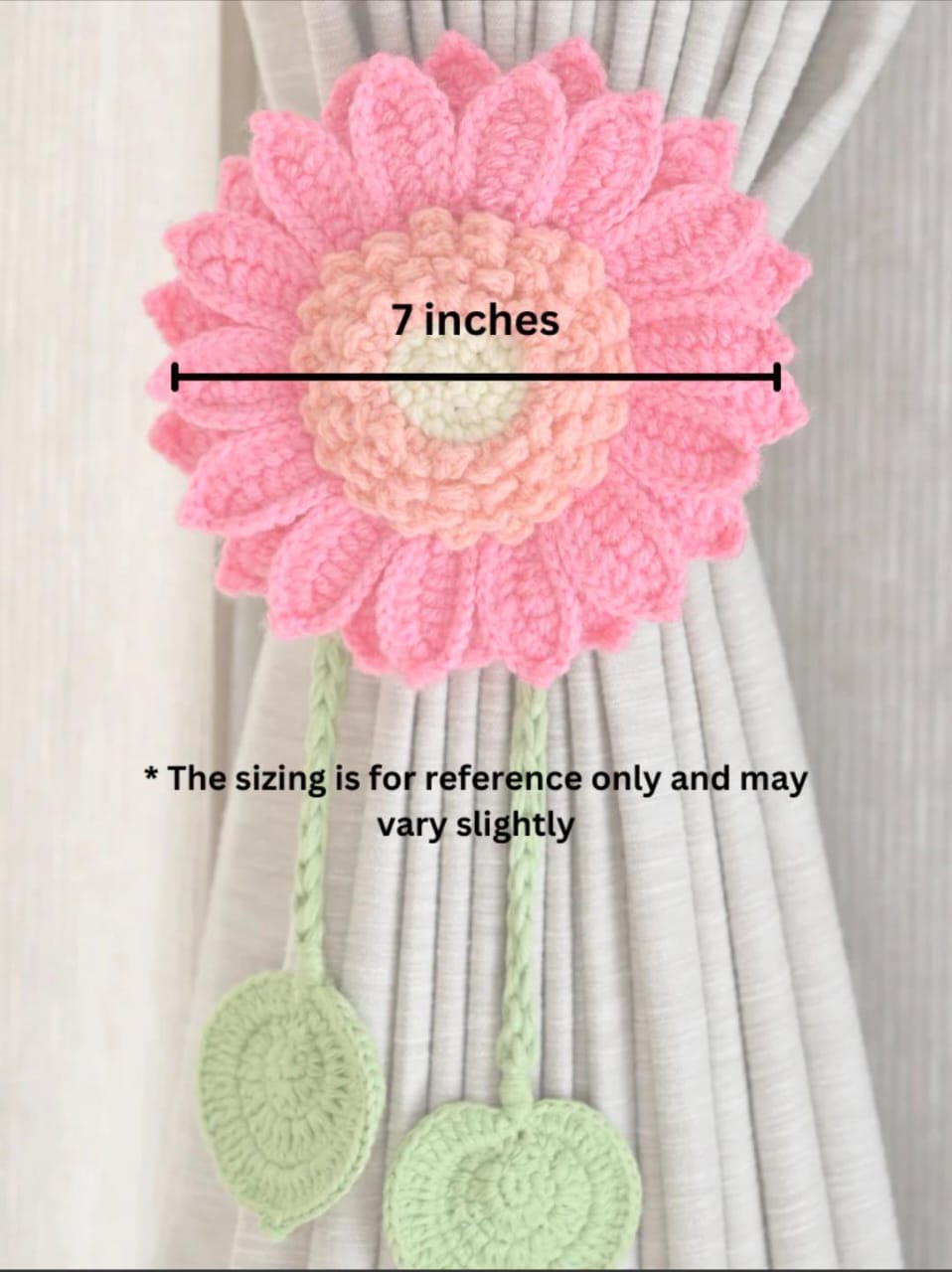 Pink Sunflower Curtian Tie