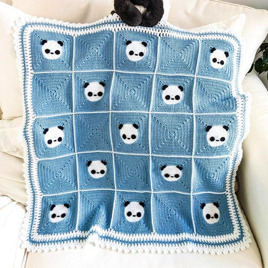 panda crochet blanket