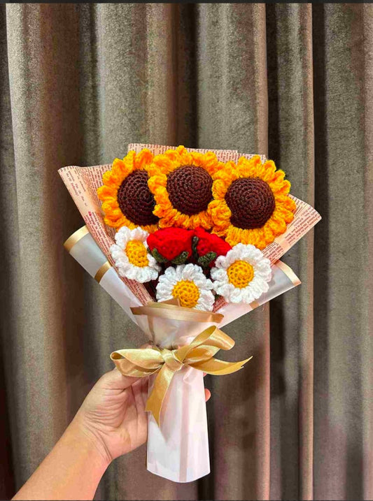 Jumbo Sunflower Rose Daisy Bouquet