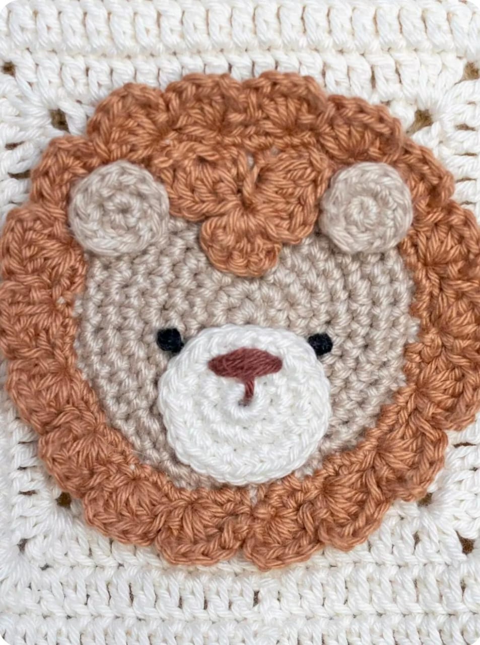 Lion crochet blanket